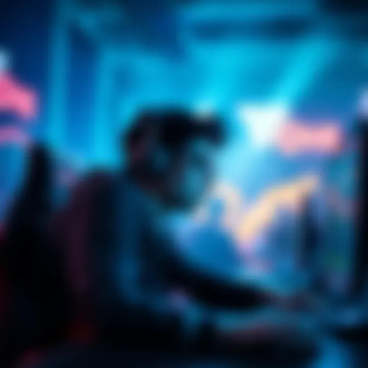 Player Seeking Tips for Ranked Play A gamer looking at their screen, discussing strategies to improve rank in a competitive game.