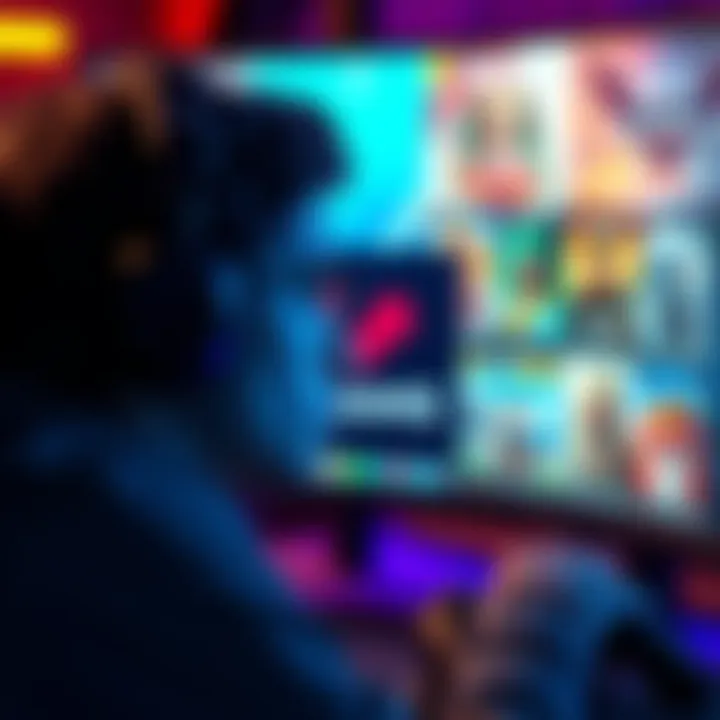 A gamer looks at their screen, contemplating transferring game saves from Epic Games to Steam, with game icons visible in the background.