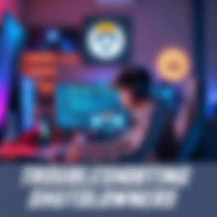 A gamer sitting at a desk looking frustrated at a computer screen during Overwatch 2 gameplay