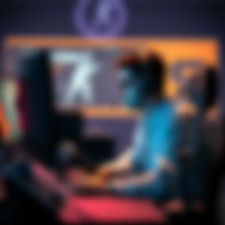 A gamer sits at their desk, looking at their computer screen with a microphone in hand, showing frustration over microphone delay issues in Counter-Strike 2 and Discord.