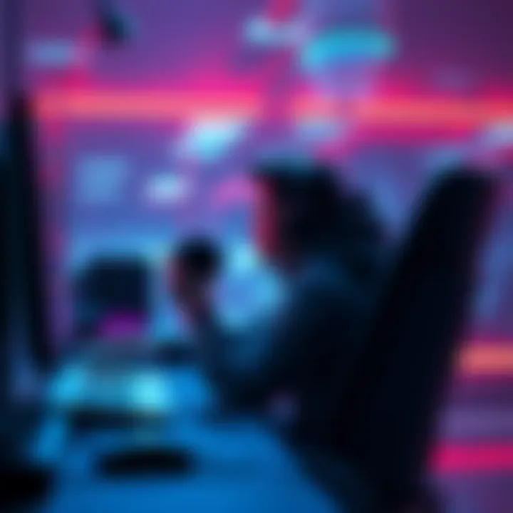 Gamer Uninstalling Game A gamer sitting at a desk, looking frustrated as they uninstall their favorite game on a computer