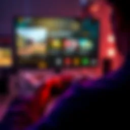 A person playing a video game on a console, showing a Quick Resume menu on the screen with multiple suspended games.