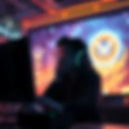 A gamer sitting in front of a computer, showing excitement and anticipation as they wait for the release of Arc Raiders.