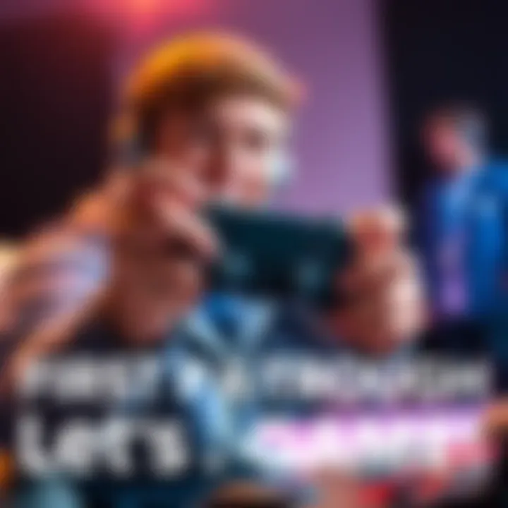 Gamer with Controller A gamer excitedly holding a new gaming controller, ready to start their first playthrough.