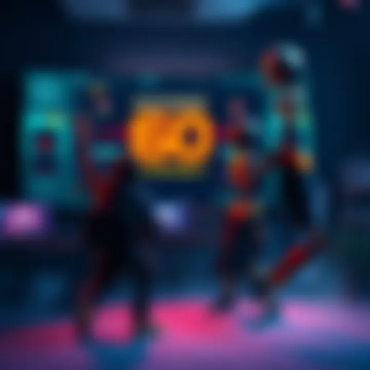 A gamer celebrating a victory in front of a large screen displaying the 60 Eyes solo achievement, with a Necramech robot beside them.