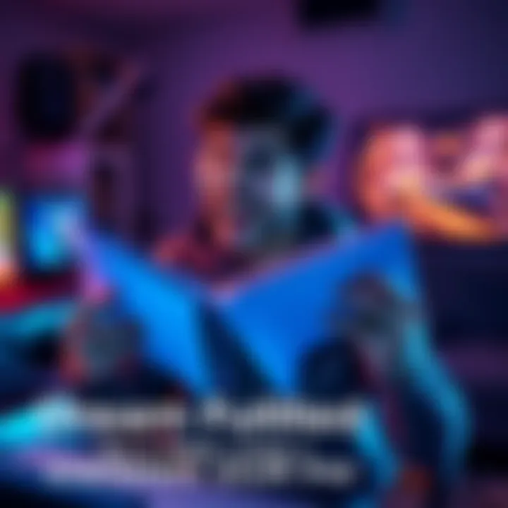 A person excitedly holding a PS5 while looking at their gaming setup, showing joy and enthusiasm