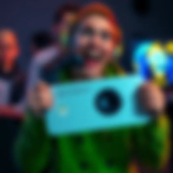 A happy gamer holding the new Xbox Series S console, showcasing the sleek design and excitement for gaming