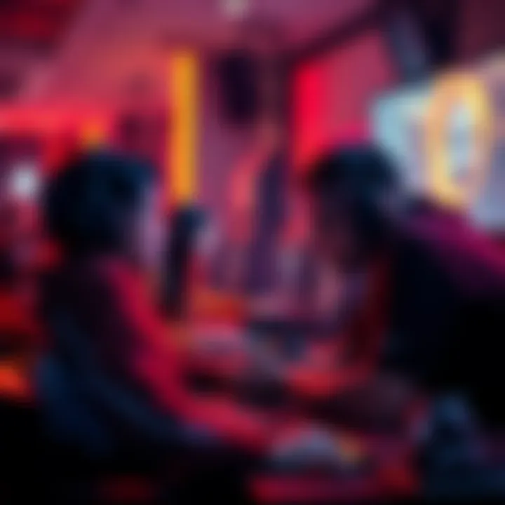 A group of gamers engaged in training sessions with Aimlabs to improve their skills, focusing on performance and accuracy in gaming.