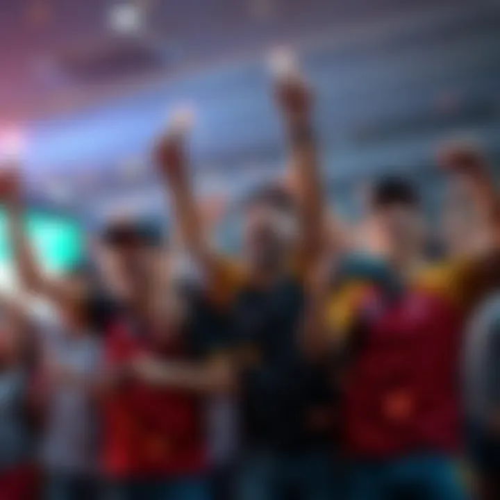 A group of gamers joyfully celebrating their achievement of completing all Xbox milestones with controllers in hand and smiles on their faces.