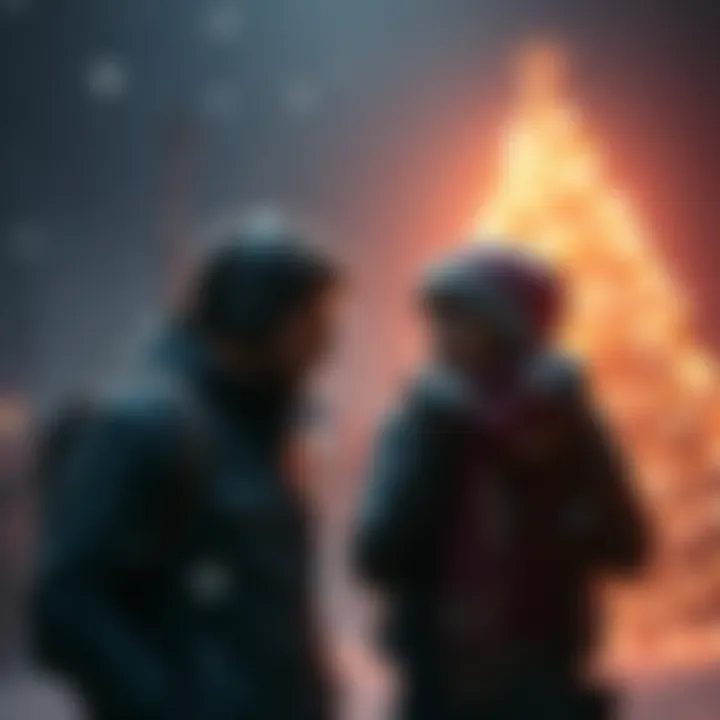 Gamers choosing between two games Two gamers debating their choice of playing The Last of Us Part II or Expedition 33 during Christmas