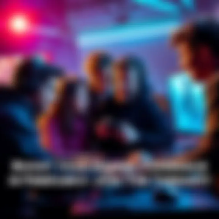 A group of gamers discussing strategies and planning their gaming sessions together