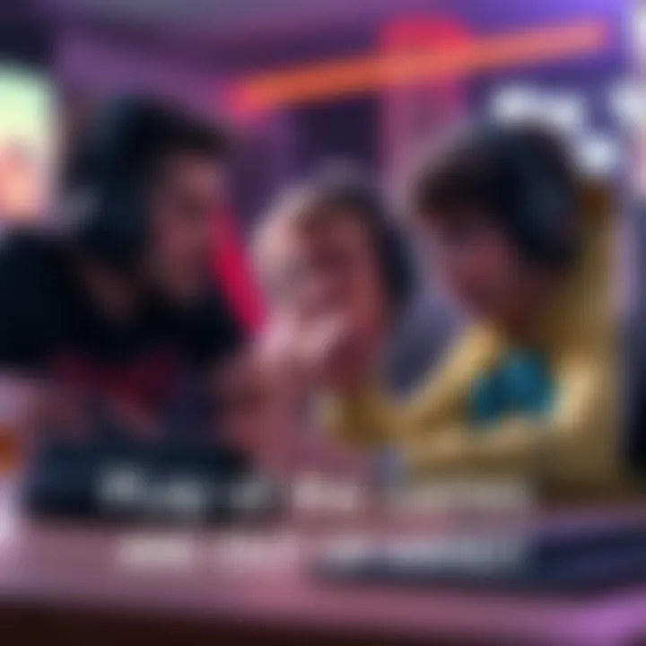 A group of gamers passionately discussing what makes a play of the game deserving