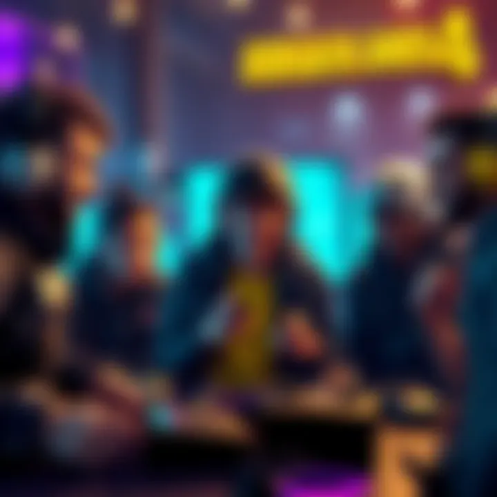 Gamers Discuss Helldivers 2, Space Marine 2, and Borderlands 4 A group of gamers engaged in a lively discussion about choosing between Helldivers 2, Space Marine 2, and Borderlands 4, with gaming consoles visible in the background.