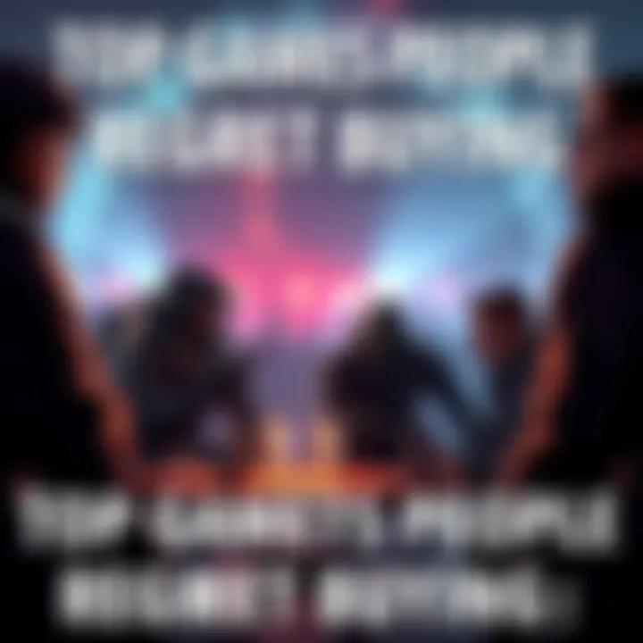 Gamers Discuss Regrets Over Game Purchases A group of gamers sharing their thoughts on regrettable game purchases, with Armored Core 6 and Elden Ring featured prominently in the discussion.