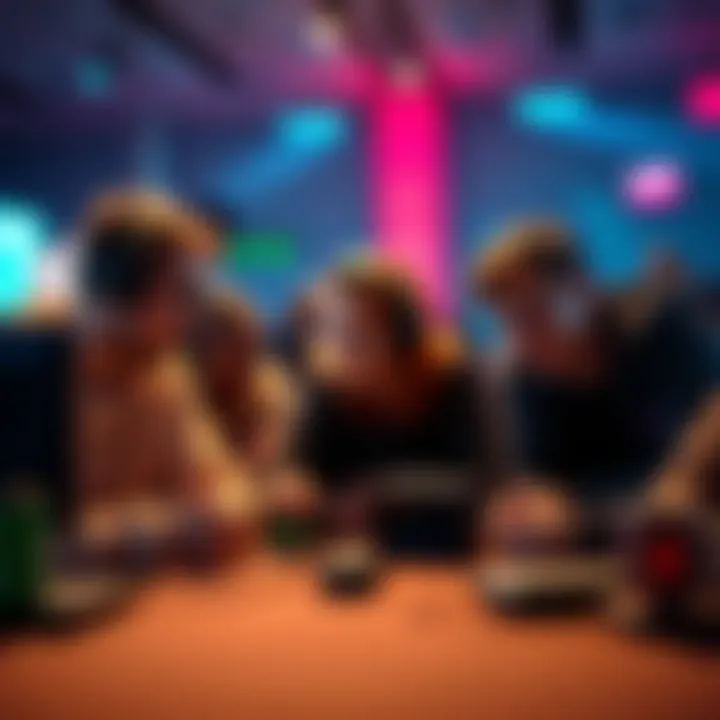 Gamers discussing in-game damage reporting A group of gamers expressing frustration over teammates taking credit in a gaming session