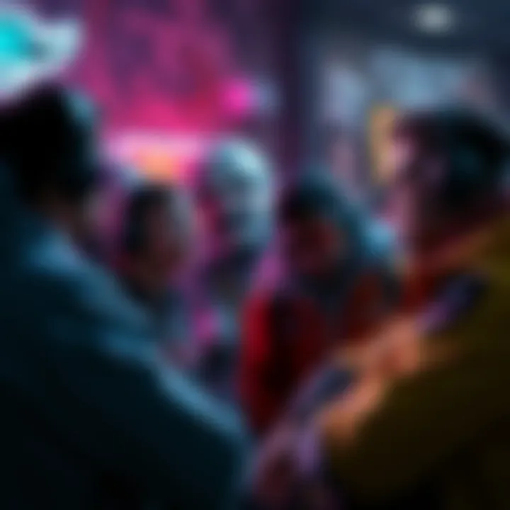 Gamers discussing extraction shooter A group of gamers talking about matchmaking issues in a multiplayer game forum