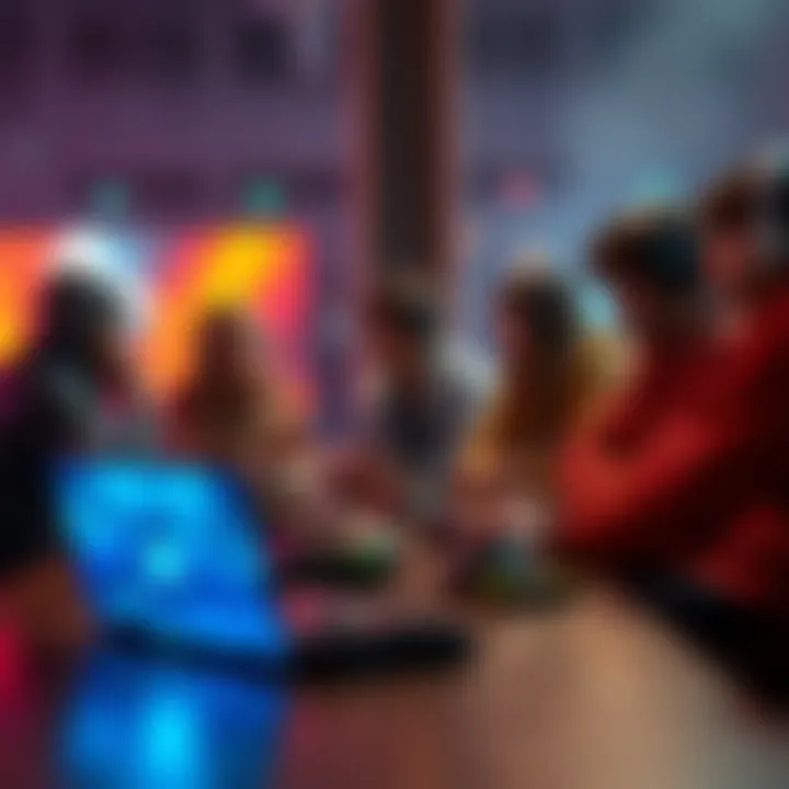 A group of gamers sharing their thoughts on the biggest issues in a video game at a table