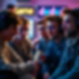 A group of gamers looks frustrated while discussing a recent game update, showing a mix of emotions