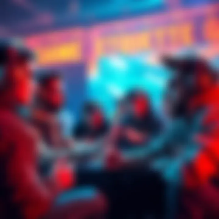 A group of gamers talking about game etiquette and strategy, expressing differing opinions on player eliminations and sportsmanship.