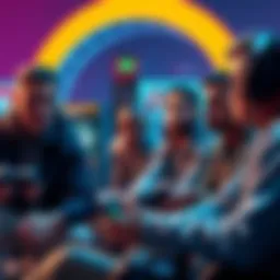 A group of gamers sitting together, looking uninterested while discussing the upcoming GTA VI release.