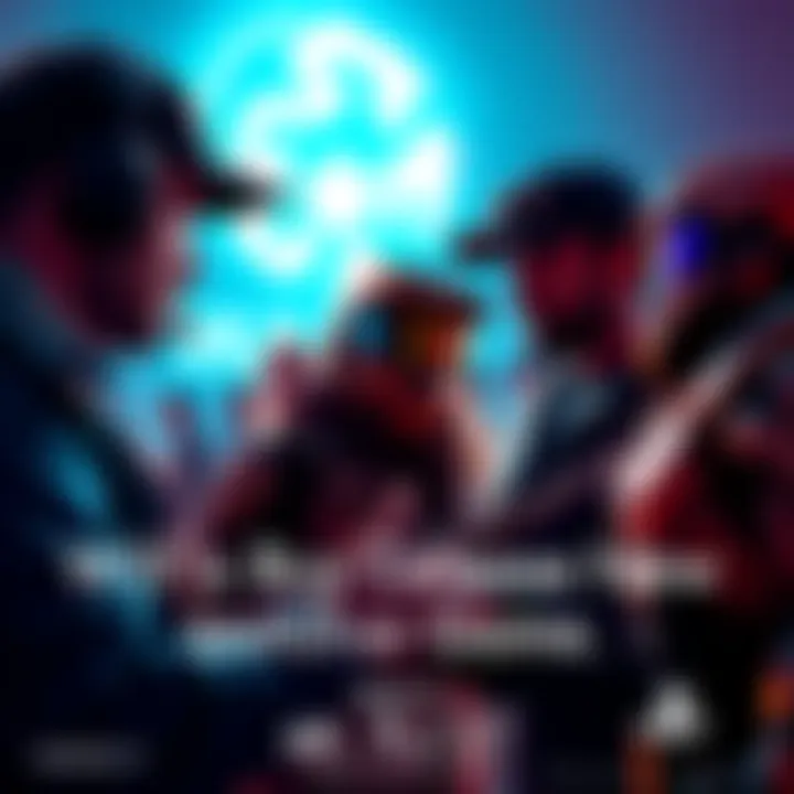 Gamers discussing Halo launch Group of gamers talking about the new Halo game release