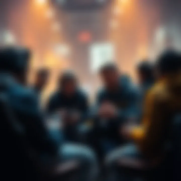 Group of gamers discussing the new perk rework in a lively chat on forums