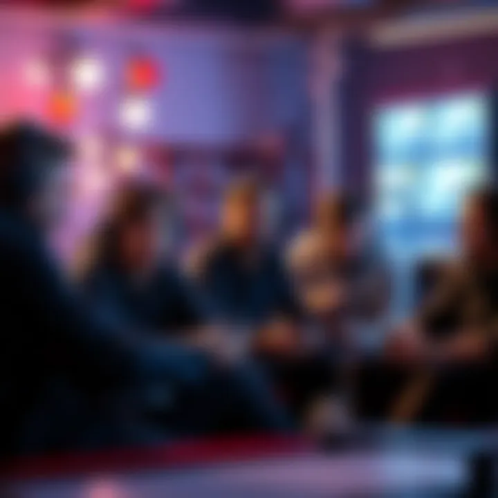 Gamers discussing game tactics A group of gamers debating strategies in an online game chat, expressing frustration over kills from third-party tactics.