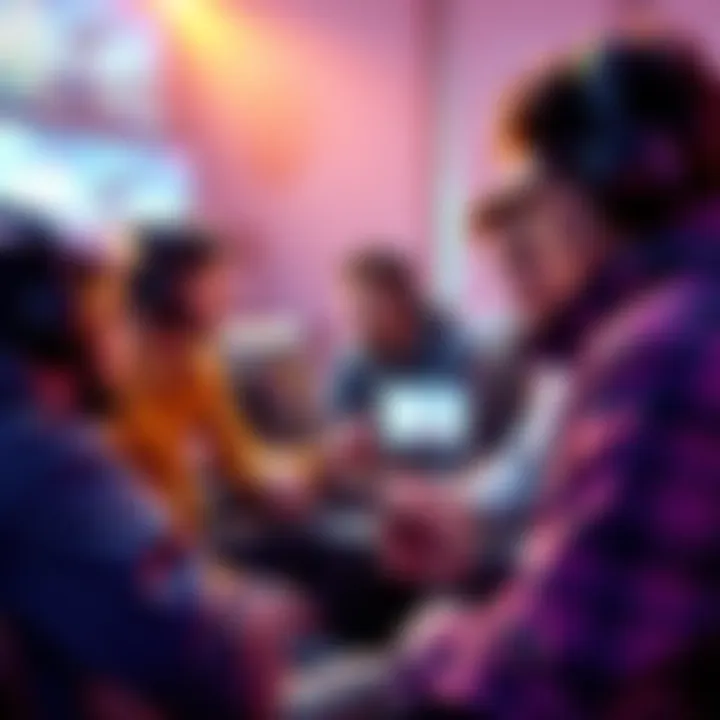 Gamers discussing Unreal Engine 5 graphics A group of gamers engaged in a heated discussion about the visual similarity of Unreal Engine 5 games.