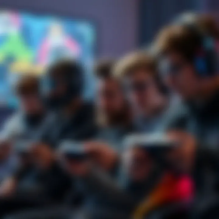 A group of gamers looking frustrated as they encounter a soft lock in a video game, with controllers in hand and a paused screen visible