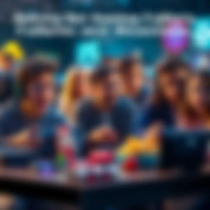 A group of gamers looking frustrated as they experience gaming setbacks, like lost saves and power outages, surrounded by consoles and snacks.