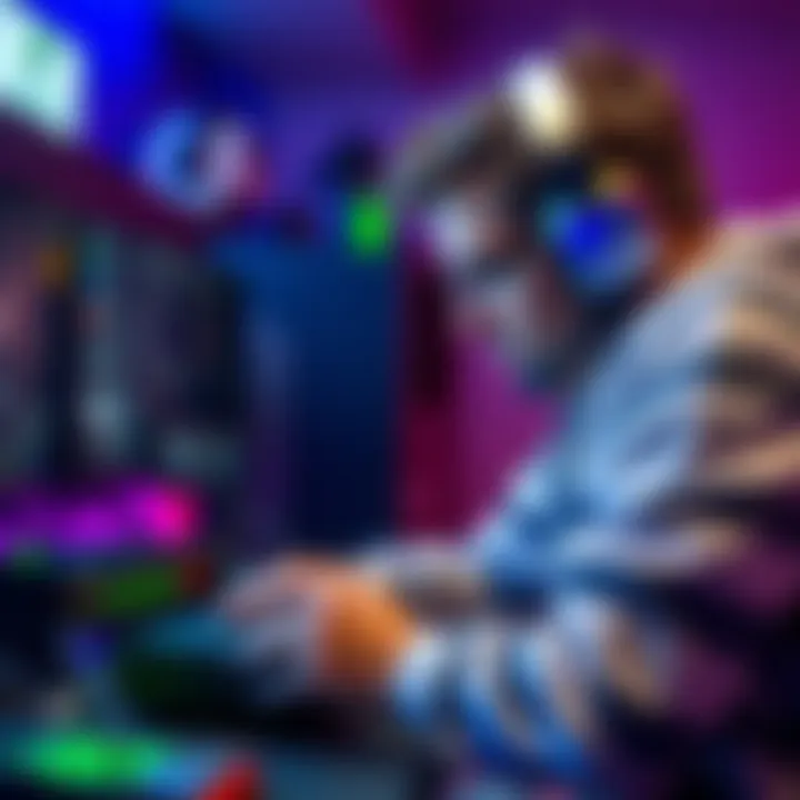 A person troubleshooting an Xbox console, checking connections and settings, focused on fixing gaming issues.