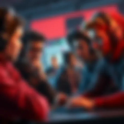 Group of gamers looking disappointed while discussing DLSS 5 performance on a forum