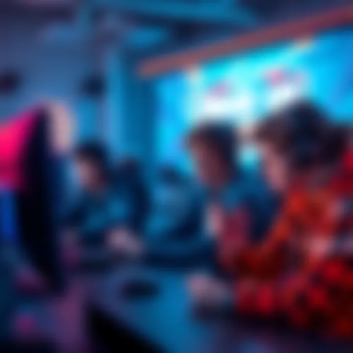 A group of gamers discussing the Gear Up Booster while playing video games on their computers