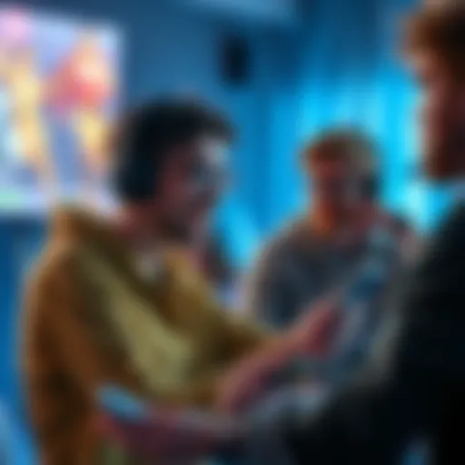 A group of gamers discussing the need for real voice actors in video games, showing frustration over AI-generated voices.