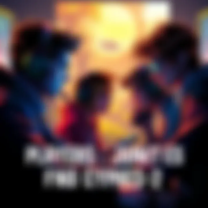 A group of gamers focused on screens, discussing strategies to find cyphers in a game, with visuals of Biome 2-3 in the background.