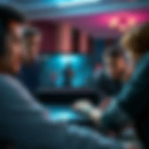 A group of gamers watching a YouTube video of Alan Wake 2's extra ending scene on a laptop