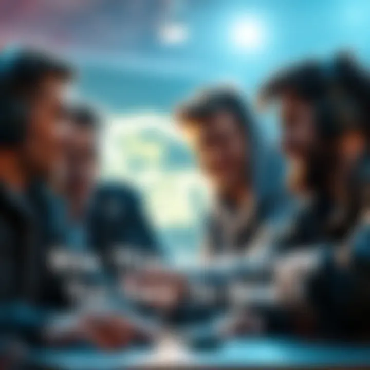 A group of gamers talk about a recent boss fight, showing mixed expressions of surprise and concern about its difficulty level.