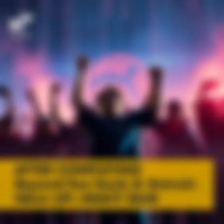 Fans celebrating video game milestones Group of gamers enjoying the completion of narrative-driven games with Heavy Rain logo in the background