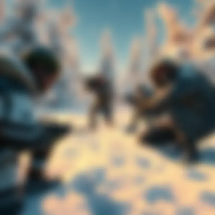 Gamers expressing frustration while exploring a snowy area in a video game.