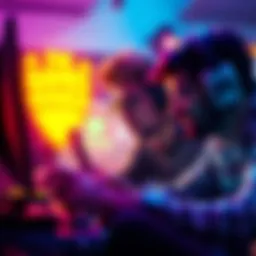 A group of gamers working together to achieve online trophies in a video game