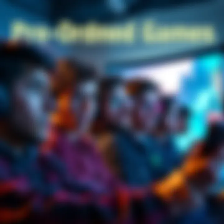 A group of gamers looking puzzled at their screens showing pre-ordered games marked as released.