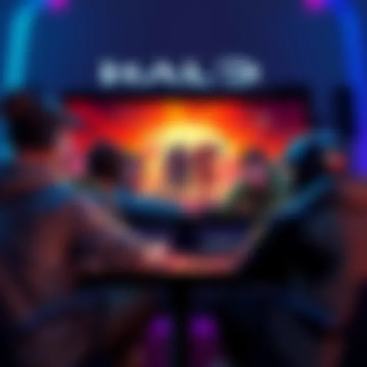 A group of gamers gathered around a console, discussing strategies for making friends in Halo Infinite, with a backdrop of the game on screen.