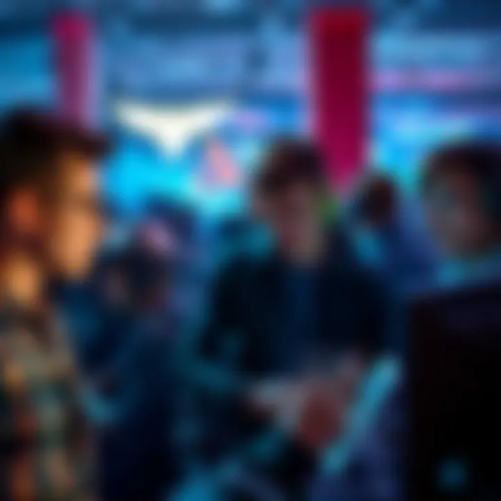 A group of gamers frustrated by disconnection during team play, looking at screens with error messages