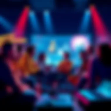 A group of gamers talking about crossplay problems, with a console and PC in the background