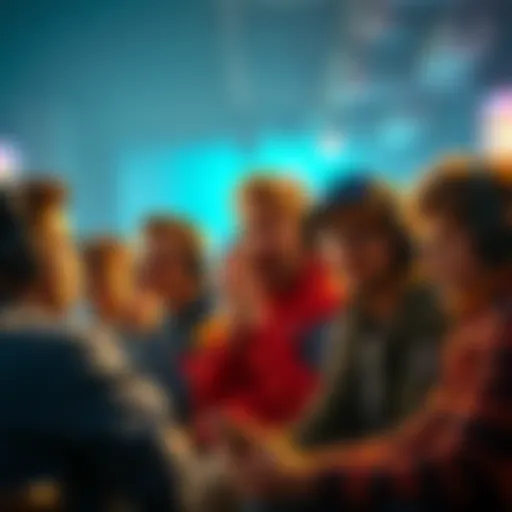 A group of gamers discussing their rankings of game flagships, showcasing mixed emotions like frustration and excitement.