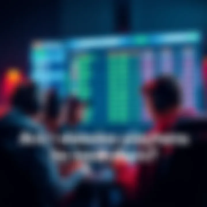 A group of gamers discussing their rank claims, with a leaderboard displayed on a screen in the background, showcasing a competitive gaming atmosphere.
