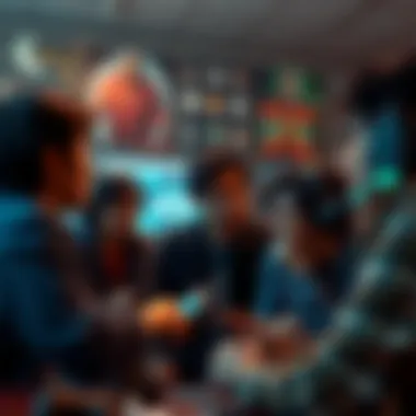 Gamers debating RE0 remake A group of gamers discussing their opinions on the game RE0, showcasing mixed reactions and emotions, with gaming consoles and posters in the background.