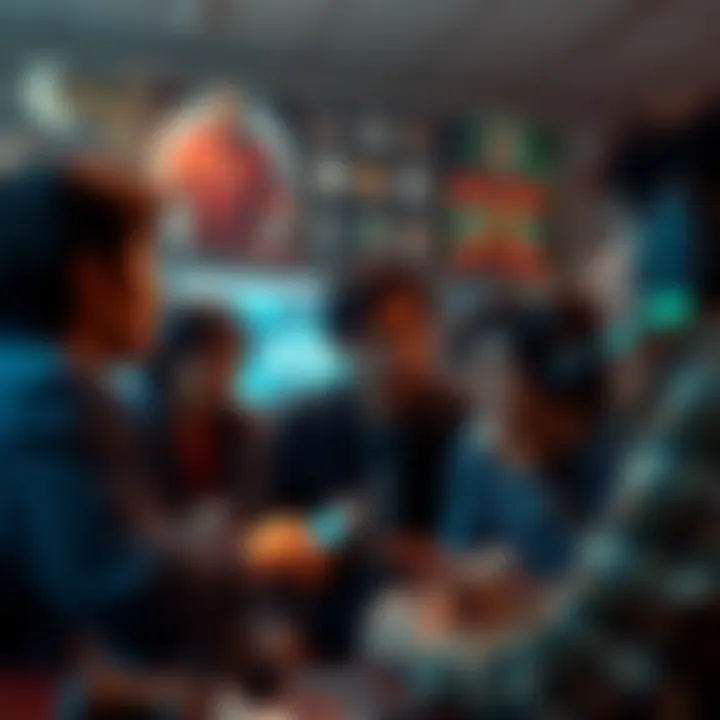 Gamers debating RE0 remake A group of gamers discussing their opinions on the game RE0, showcasing mixed reactions and emotions, with gaming consoles and posters in the background.