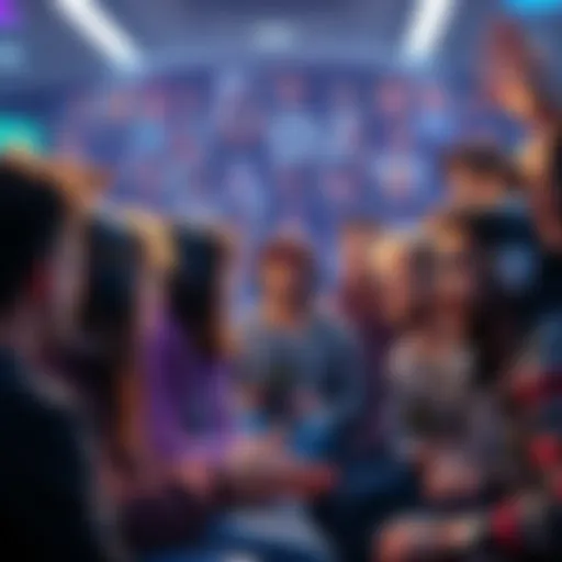 A lively online chat with people discussing a new video game, showing mixed reactions of excitement and disappointment