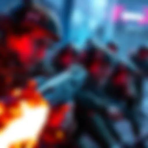 A group of gamers focused on direct attacks during a survival game, showing intense action and combat strategy.